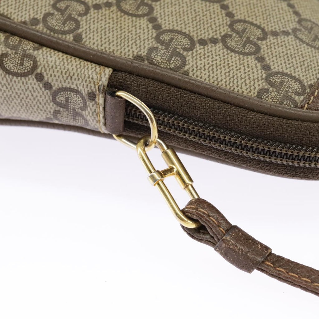GUCCI GG Supreme Shoulder Bag PVC Beige Gold 97 02 068 100038