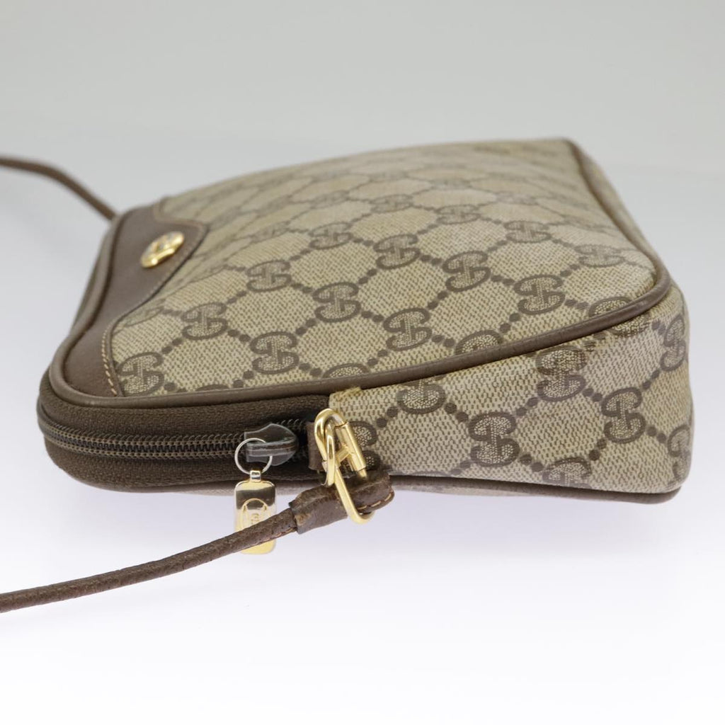 GUCCI GG Supreme Shoulder Bag PVC Beige Gold 97 02 068 100038