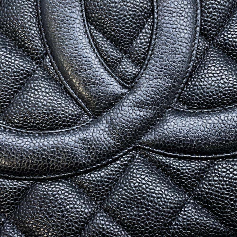CHANEL Medallion Tote BlackA01804 Caviar Leather