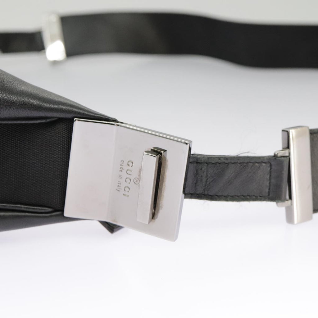 GUCCI Shoulder Bag Leather Black Silver 001 3341 3444 100048