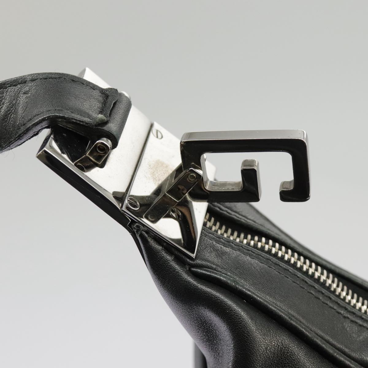 GUCCI Shoulder Bag Leather Black Silver 001 3341 3444 100048
