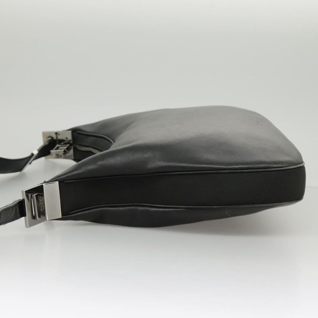 GUCCI Shoulder Bag Leather Black Silver 001 3341 3444 100048