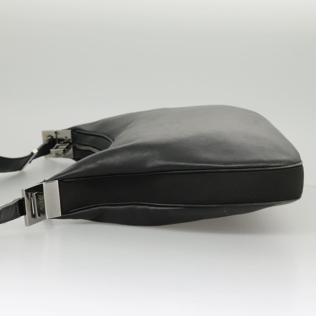 GUCCI Shoulder Bag Leather Black Silver 001 3341 3444 100048