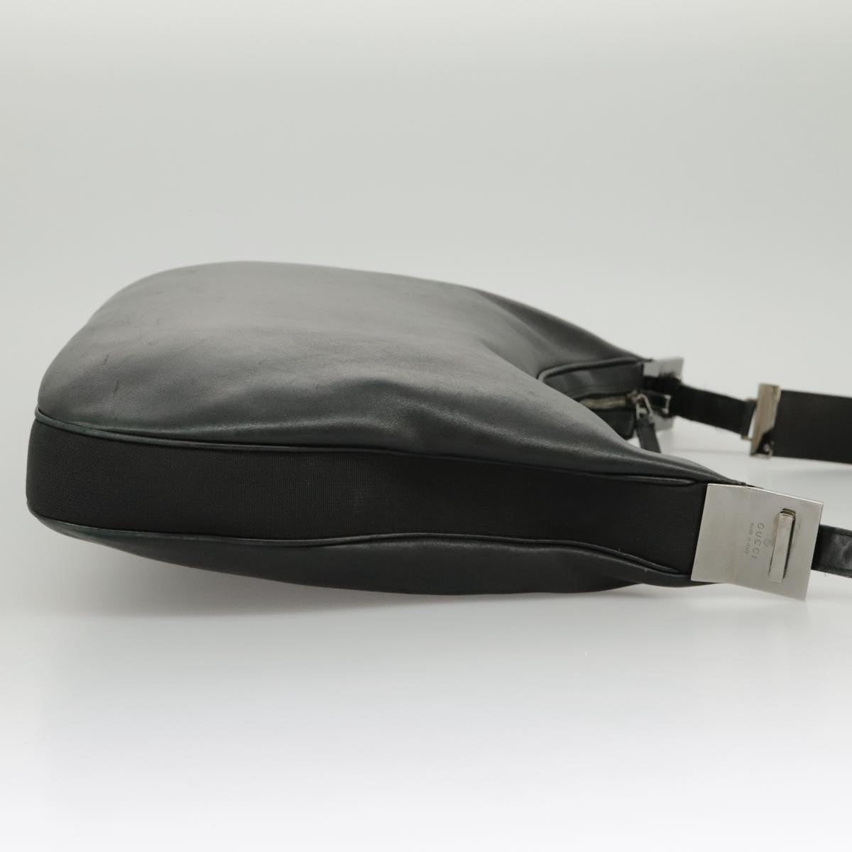 GUCCI Shoulder Bag Leather Black Silver 001 3341 3444 100048