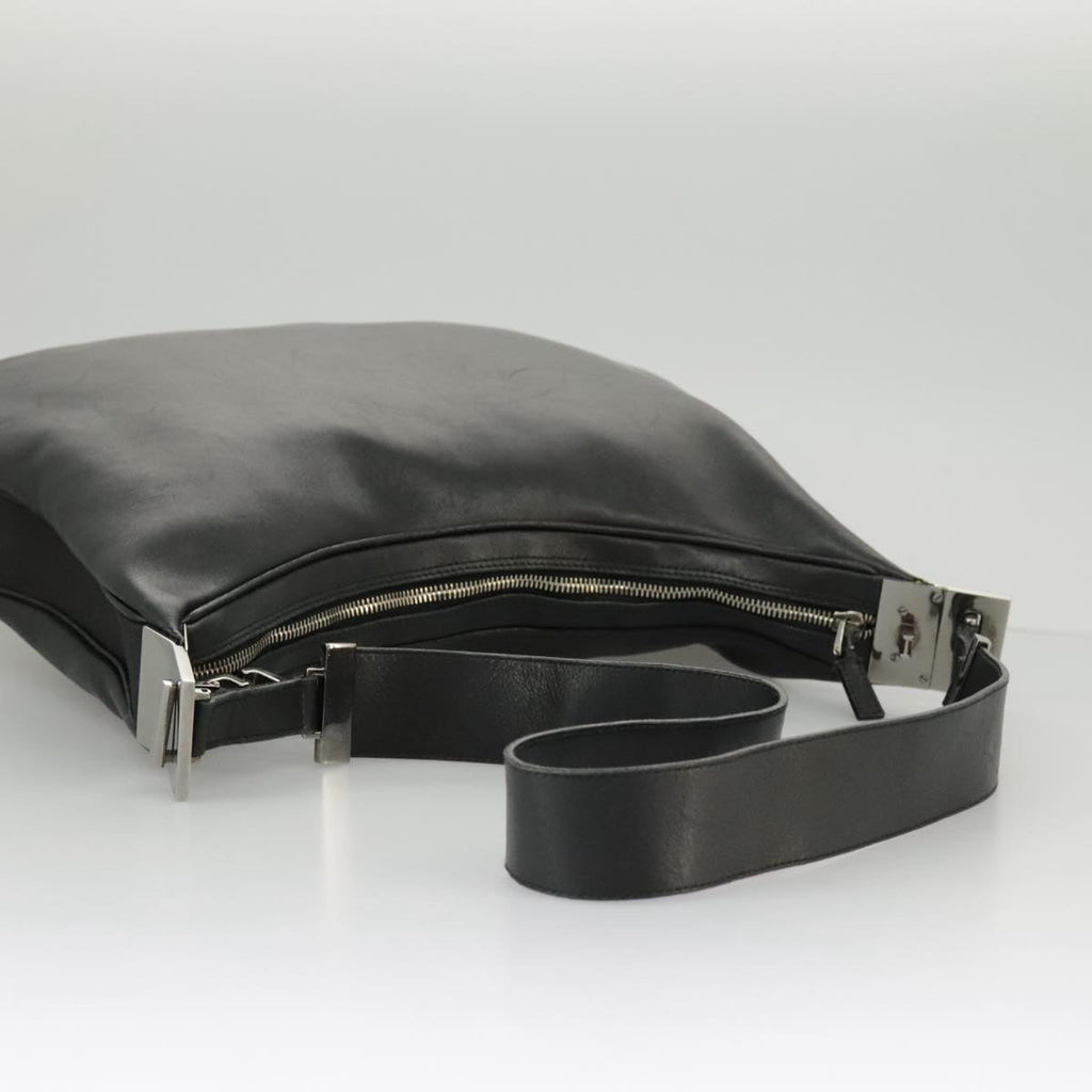 GUCCI Shoulder Bag Leather Black Silver 001 3341 3444 100048