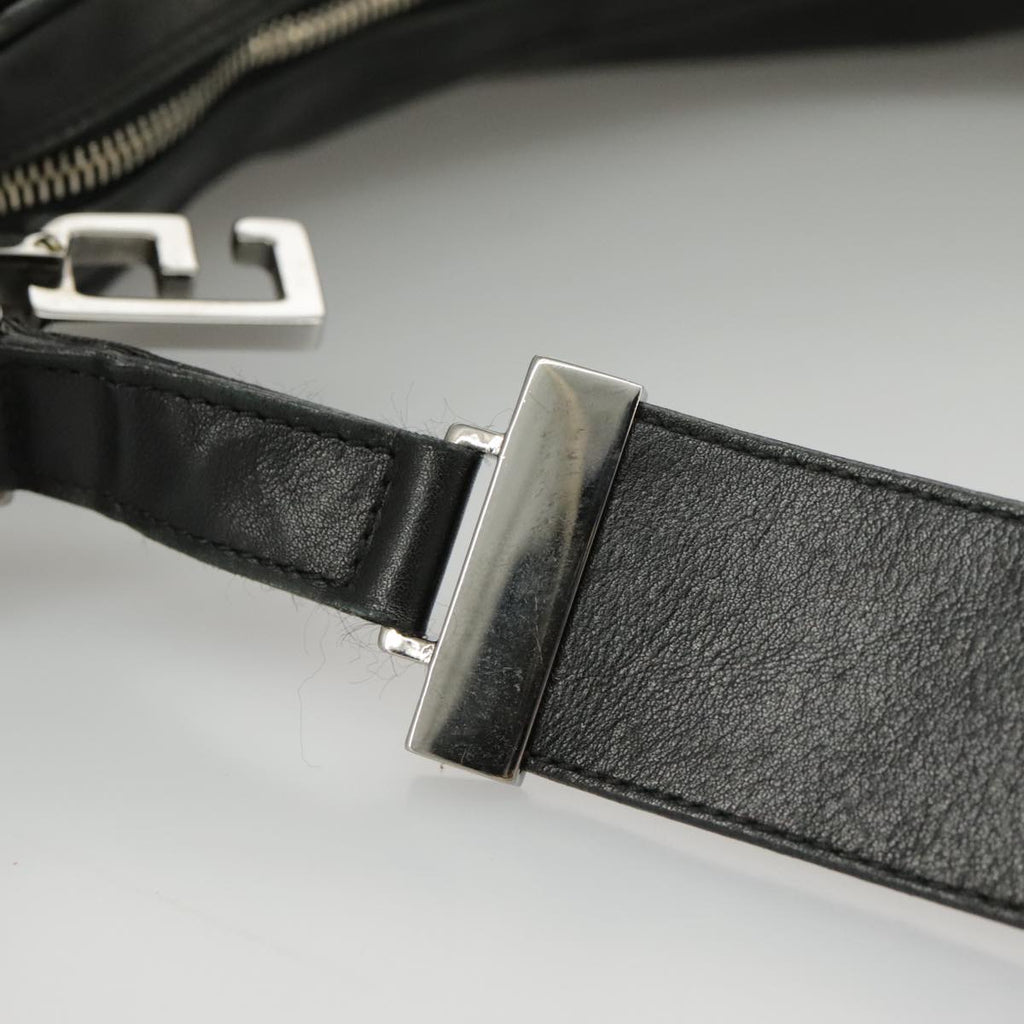 GUCCI Shoulder Bag Leather Black Silver 001 3341 3444 100048