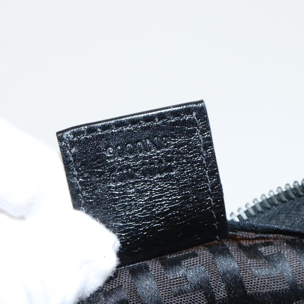 FENDI Zucchino Canvas Hand Bag Black 100056