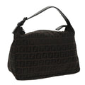 FENDI Zucchino Canvas Hand Bag Black 100056