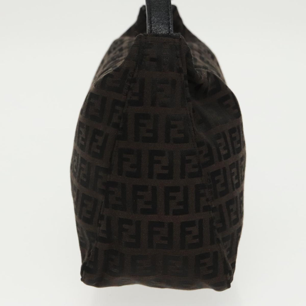 FENDI Zucchino Canvas Hand Bag Black 100056