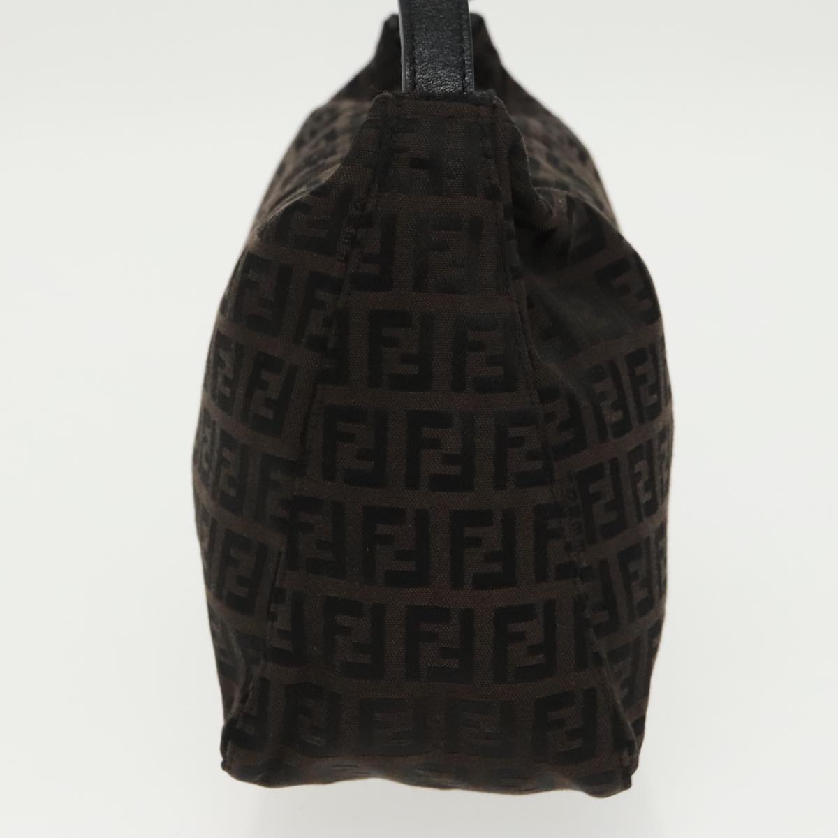 FENDI Zucchino Canvas Hand Bag Black 100056