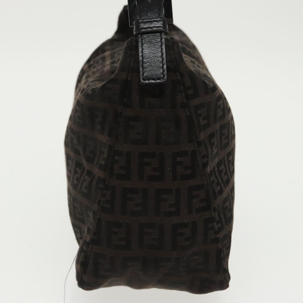FENDI Zucchino Canvas Hand Bag Black 100056