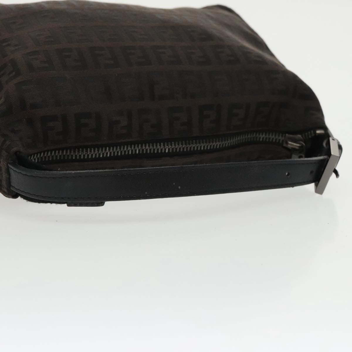 FENDI Zucchino Canvas Hand Bag Black 100056