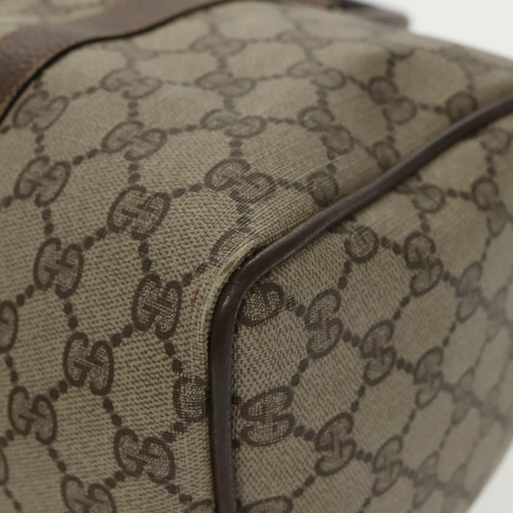 GUCCI GG Supreme Web Sherry Line Boston Bag PVC Beige Red 378 02 07 100064
