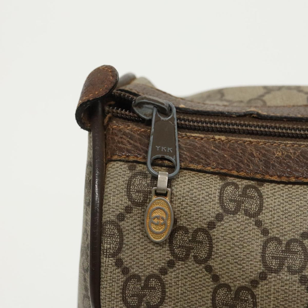 GUCCI GG Supreme Web Sherry Line Boston Bag PVC Beige Red 378 02 07 100064