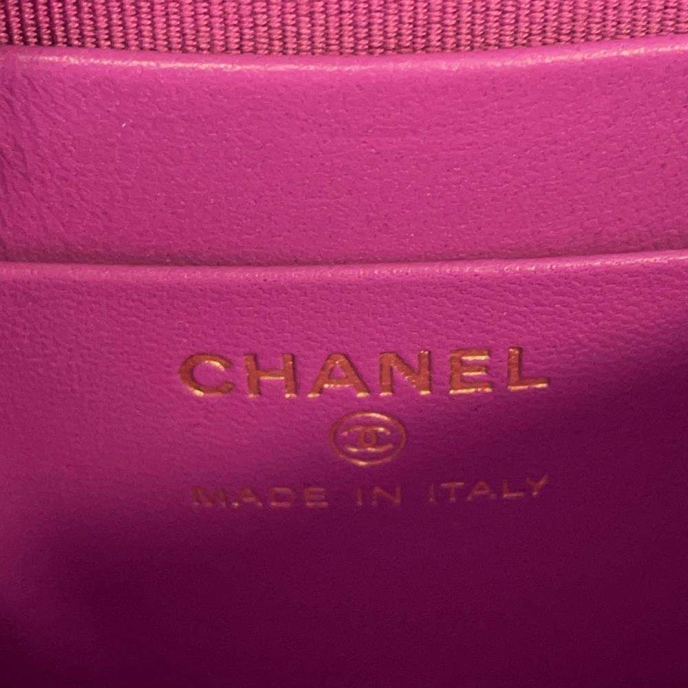CHANEL ChainClutch Bag Purple Tweed