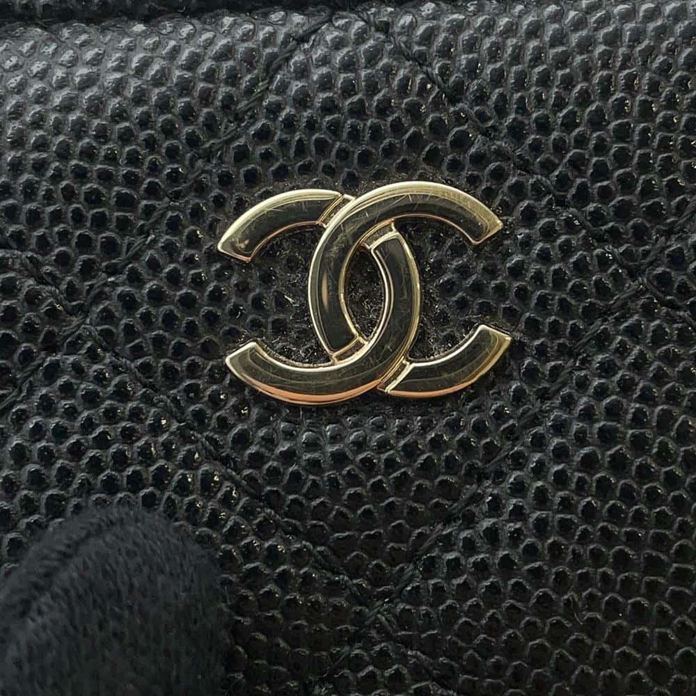 CHANEL Matelasse Bi-fold Coin Purse BlackAP1958 Caviar Leather