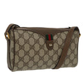 GUCCI GG Supreme Web Sherry Line Shoulder Bag PVC Beige 89 02 018 100071