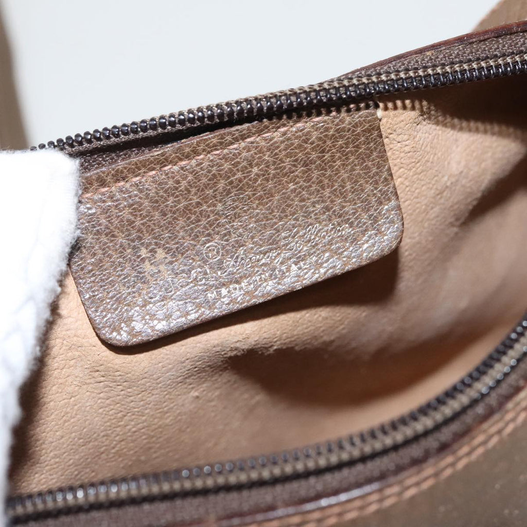 GUCCI GG Supreme Web Sherry Line Shoulder Bag PVC Beige 89 02 018 100071