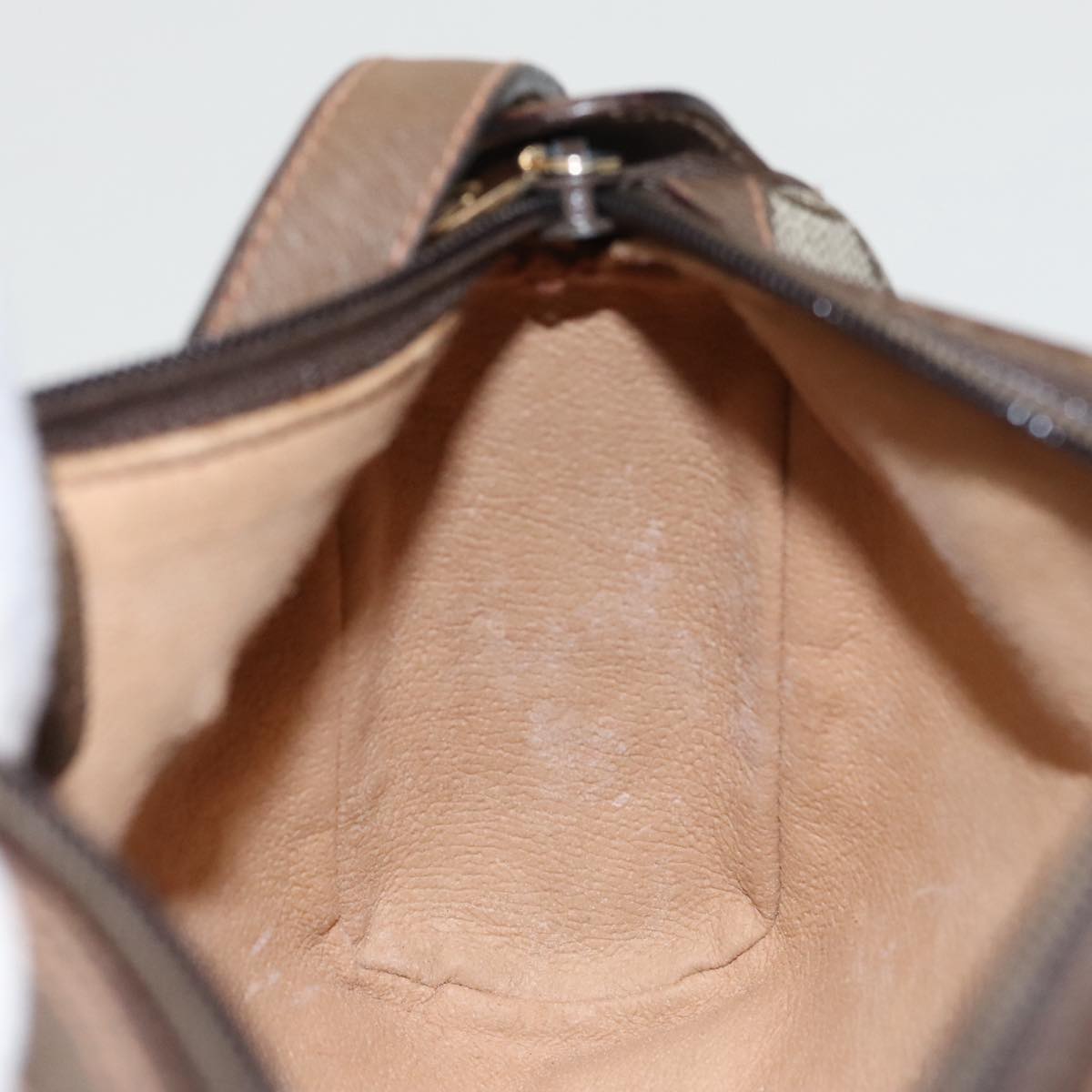 GUCCI GG Supreme Web Sherry Line Shoulder Bag PVC Beige 89 02 018 100071