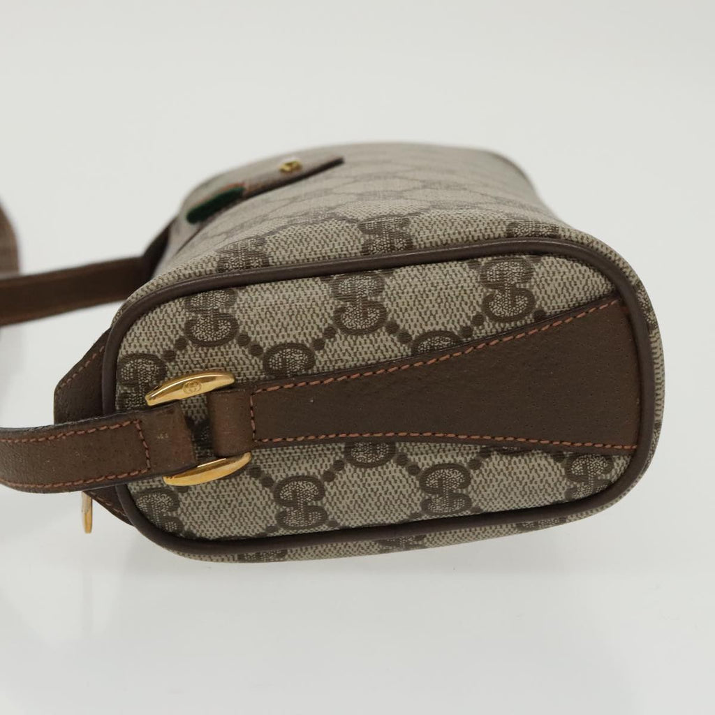 GUCCI GG Supreme Web Sherry Line Shoulder Bag PVC Beige 89 02 018 100071