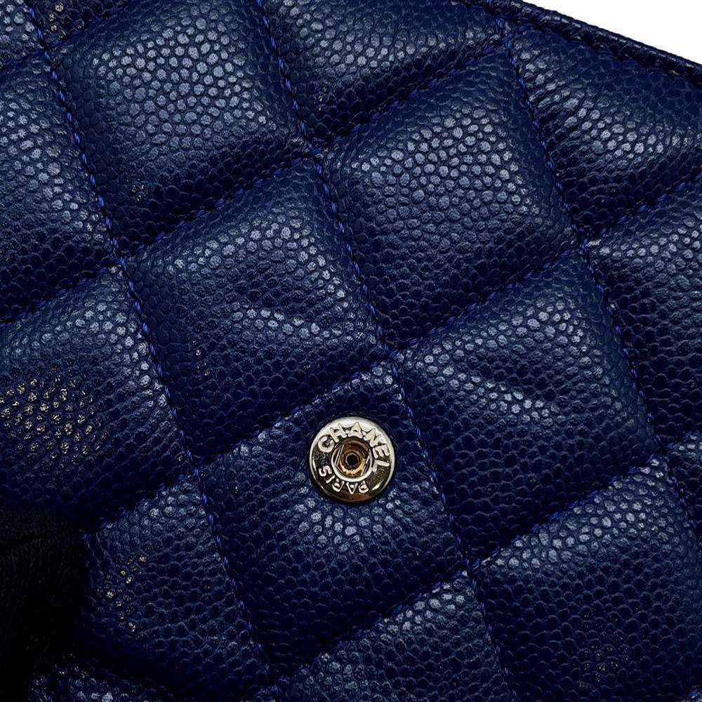 CHANEL Matelasse Classic Small Flap Wallet NavyAP0231 Caviar Leather