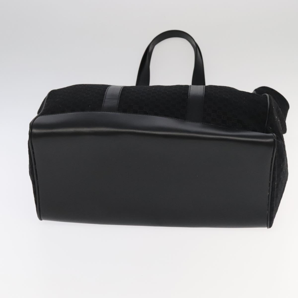 GUCCI Square GG Canvas Tote Bag Outlet Black Silver 91384 100086