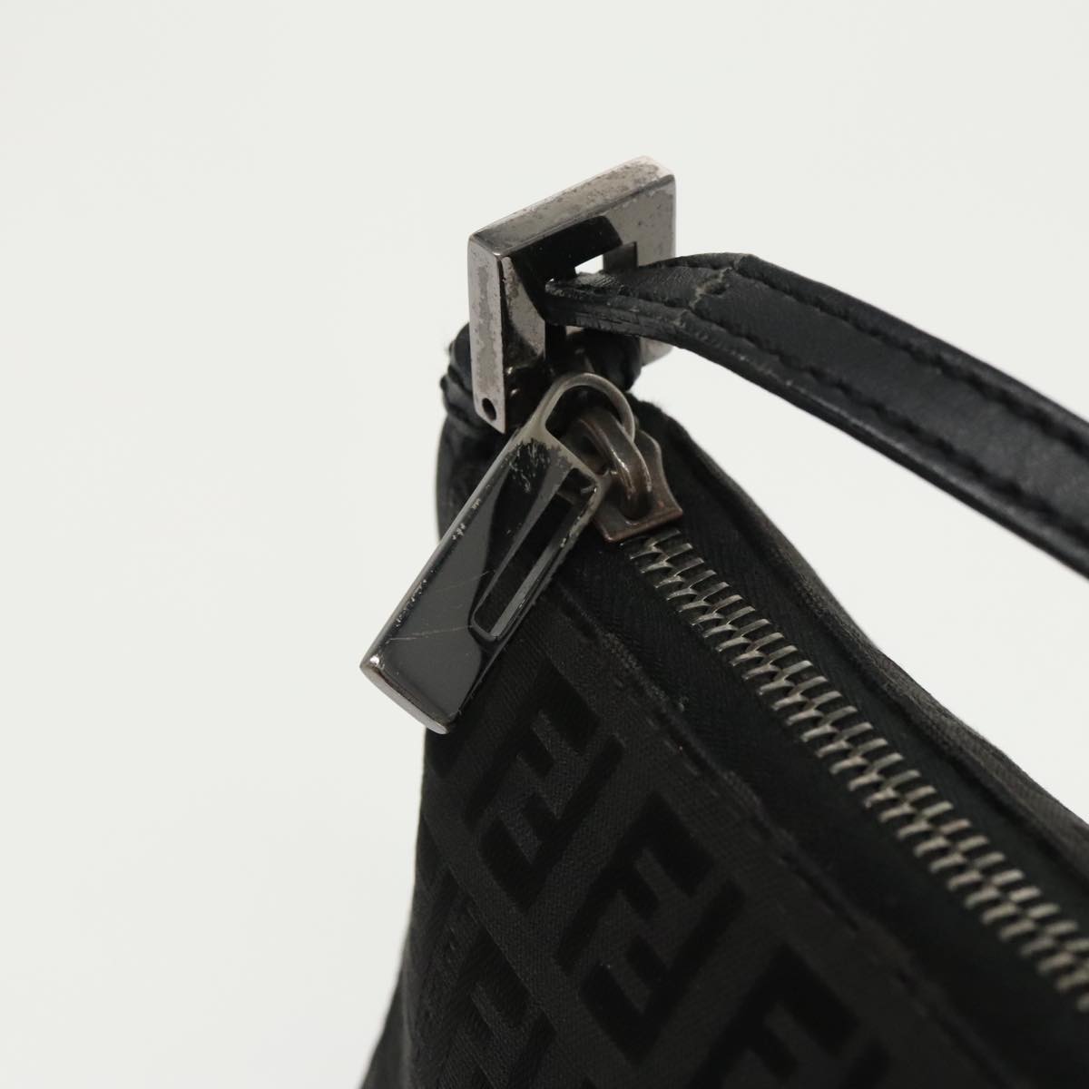 FENDI Zucchino Canvas Accessory Pouch Black 100099