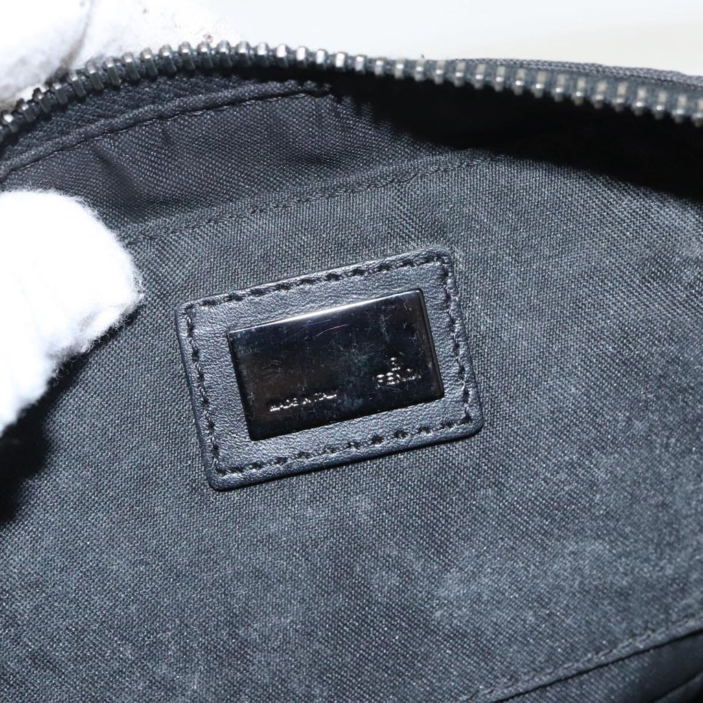 FENDI Zucchino Canvas Accessory Pouch Black 100099