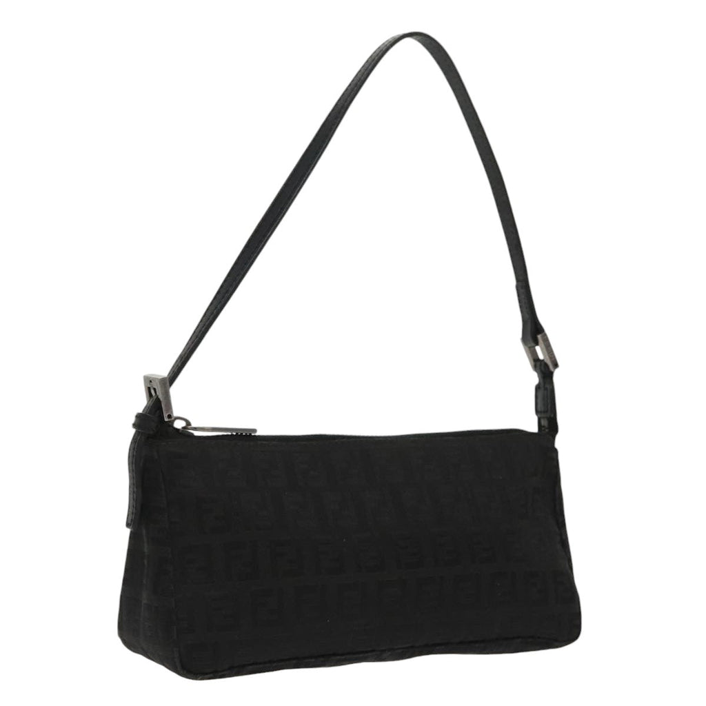FENDI Zucchino Canvas Accessory Pouch Black 100099