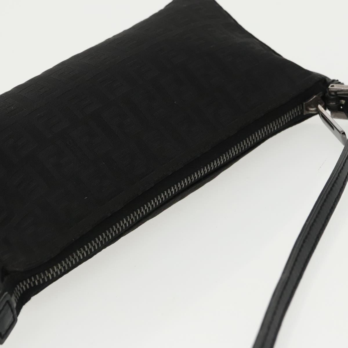 FENDI Zucchino Canvas Accessory Pouch Black 100099
