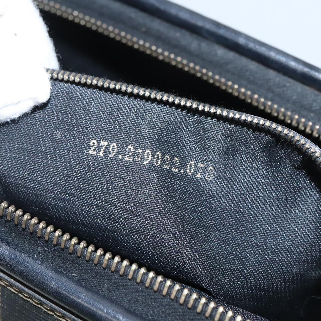 FENDI Pecan Canvas Hand Bag Brown Black gold 100100