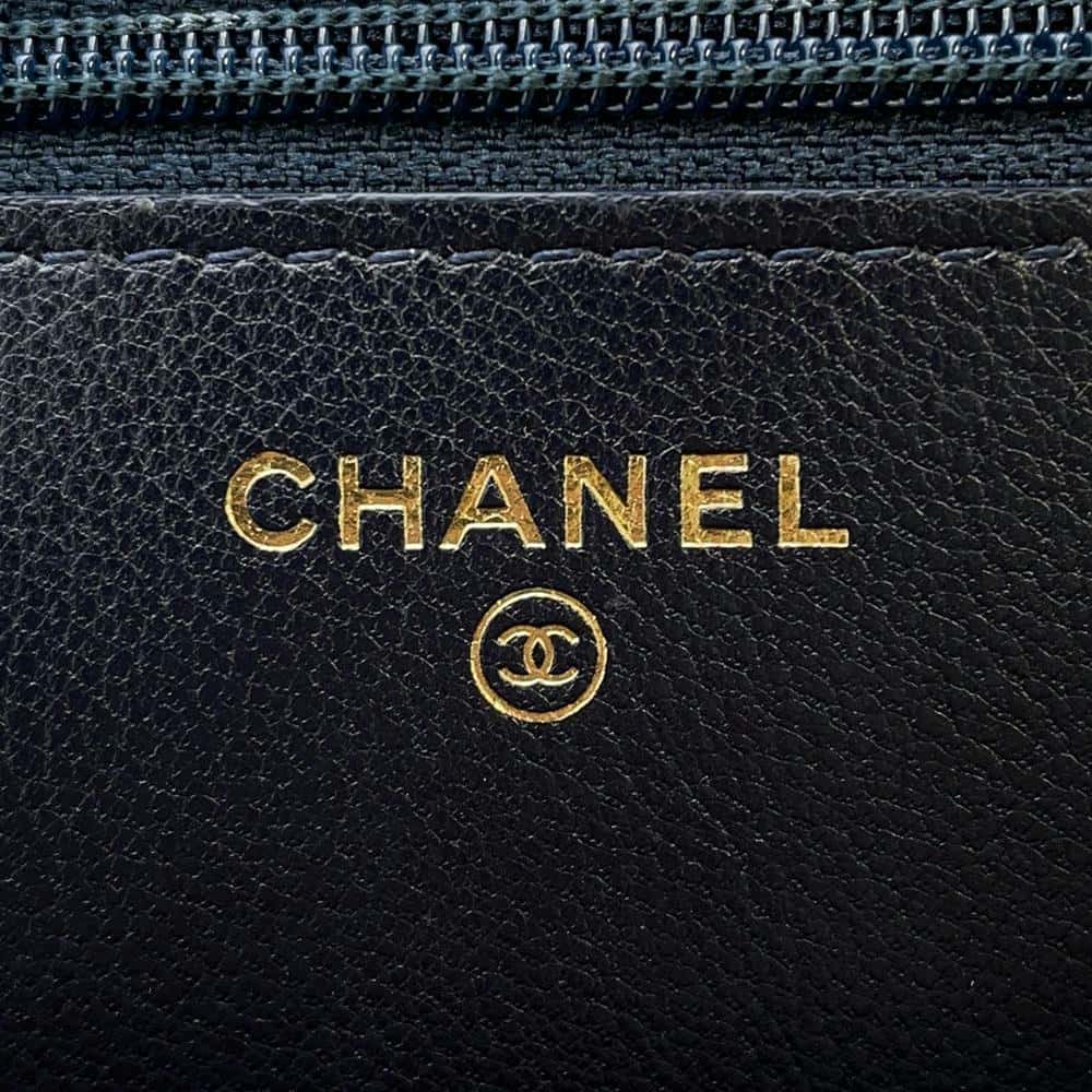 CHANEL CHANEL19 Flap Chain Wallet NavyAP0957 Lambskin