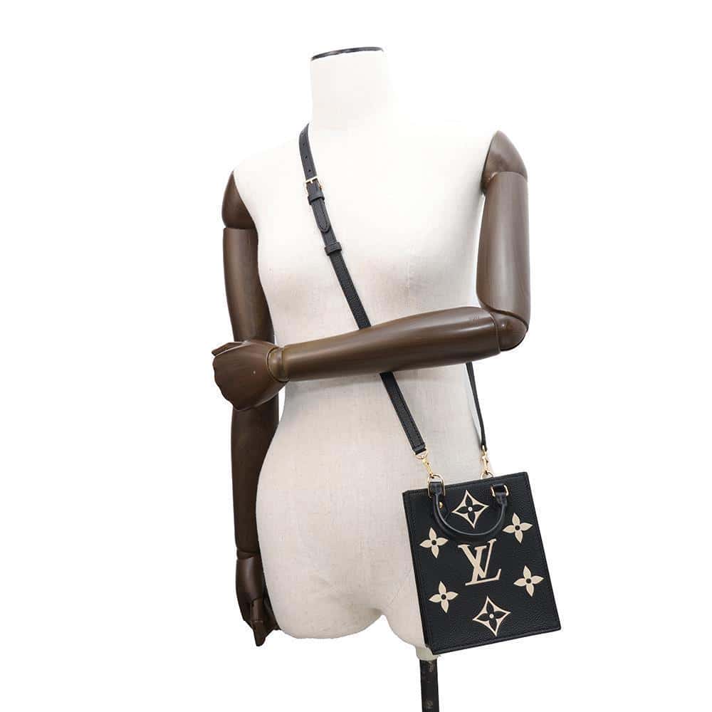 LOUIS VUITTON Petit Sac Plat NoirM81416 Monogram Empreinte Leather