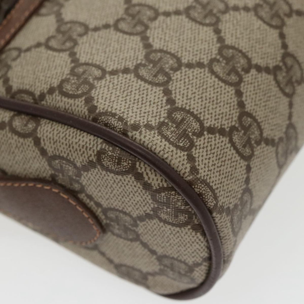 GUCCI GG Supreme Web Sherry Line Shoulder Bag PVC Beige 119 02 087 100147