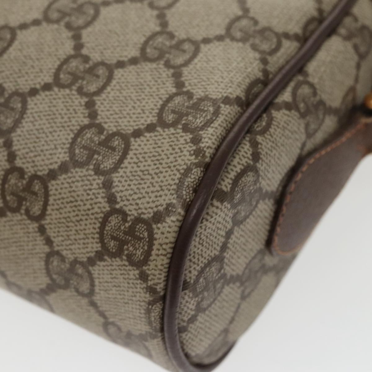 GUCCI GG Supreme Web Sherry Line Shoulder Bag PVC Beige 119 02 087 100147