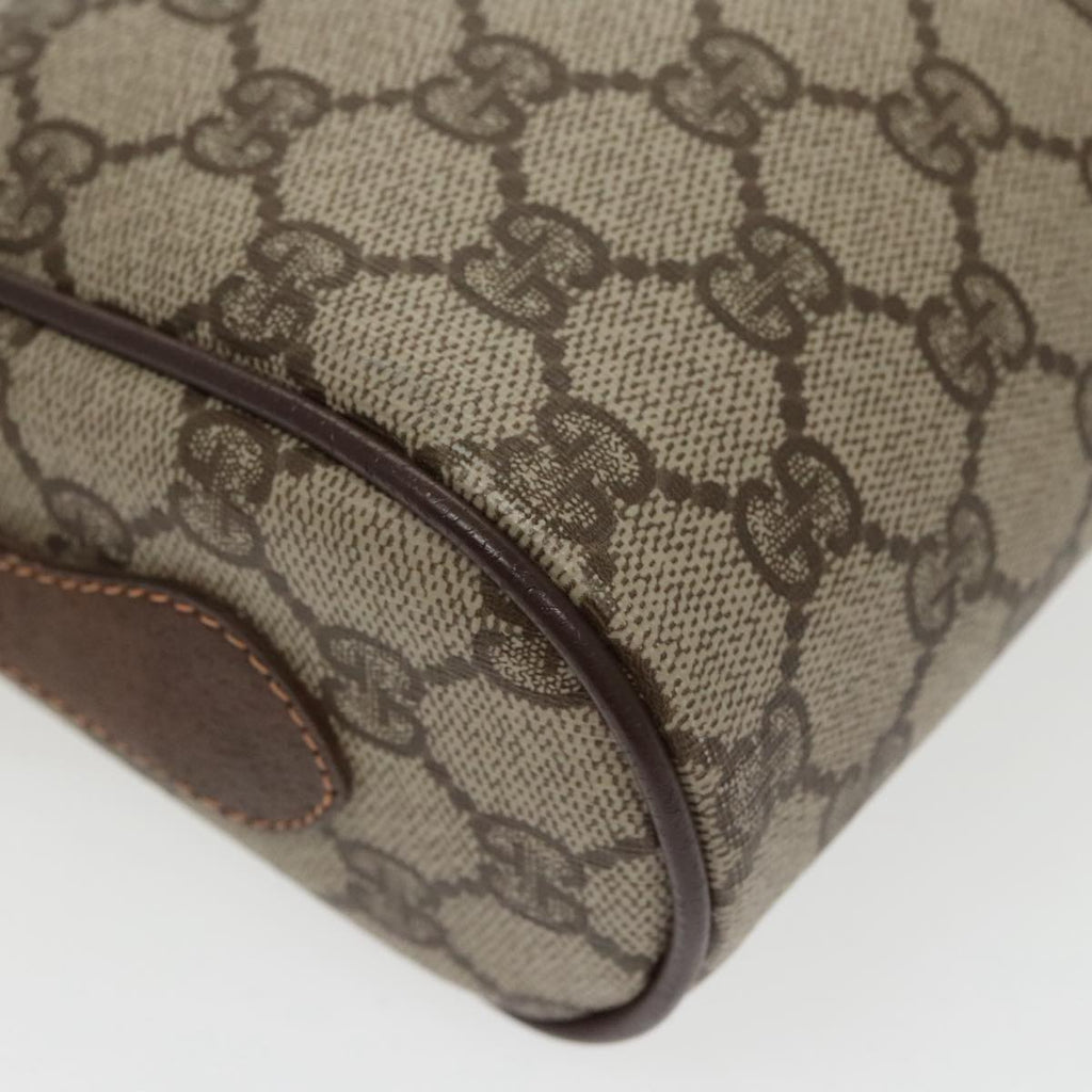 GUCCI GG Supreme Web Sherry Line Shoulder Bag PVC Beige 119 02 087 100147