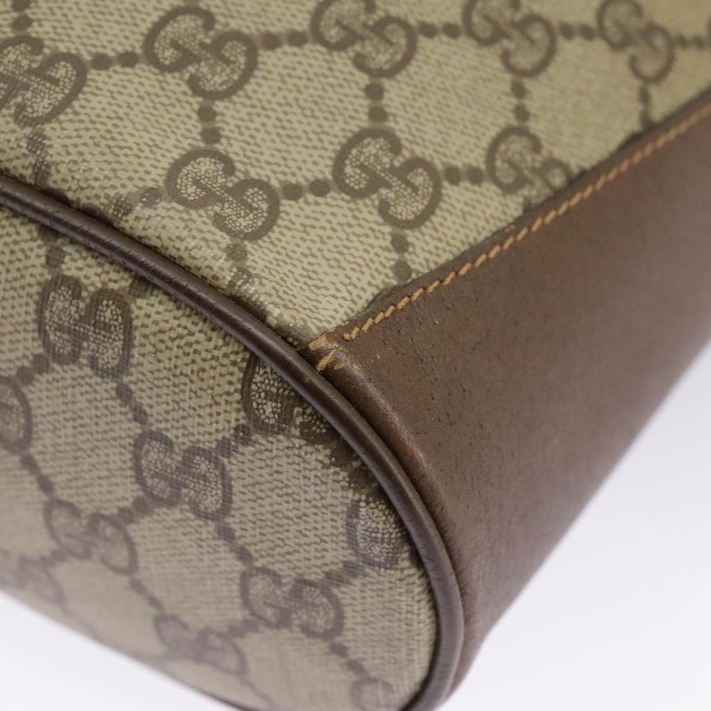 GUCCI GG Supreme Web Sherry Line Shoulder Bag PVC Beige 164 02 034 100148