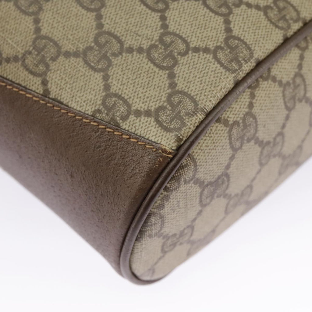 GUCCI GG Supreme Web Sherry Line Shoulder Bag PVC Beige 164 02 034 100148