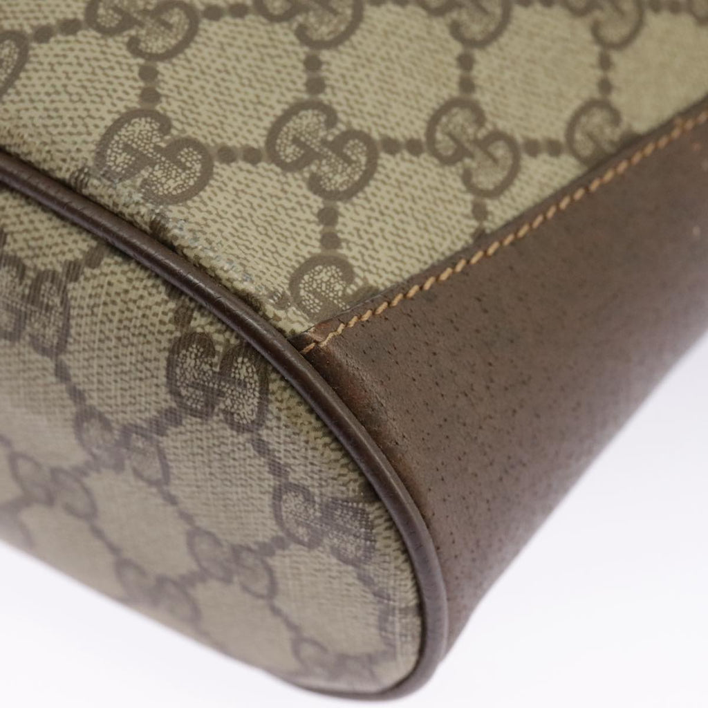 GUCCI GG Supreme Web Sherry Line Shoulder Bag PVC Beige 164 02 034 100148