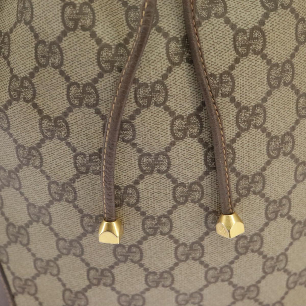GUCCI GG Supreme Web Sherry Line Shoulder Bag PVC Beige 164 02 034 100148