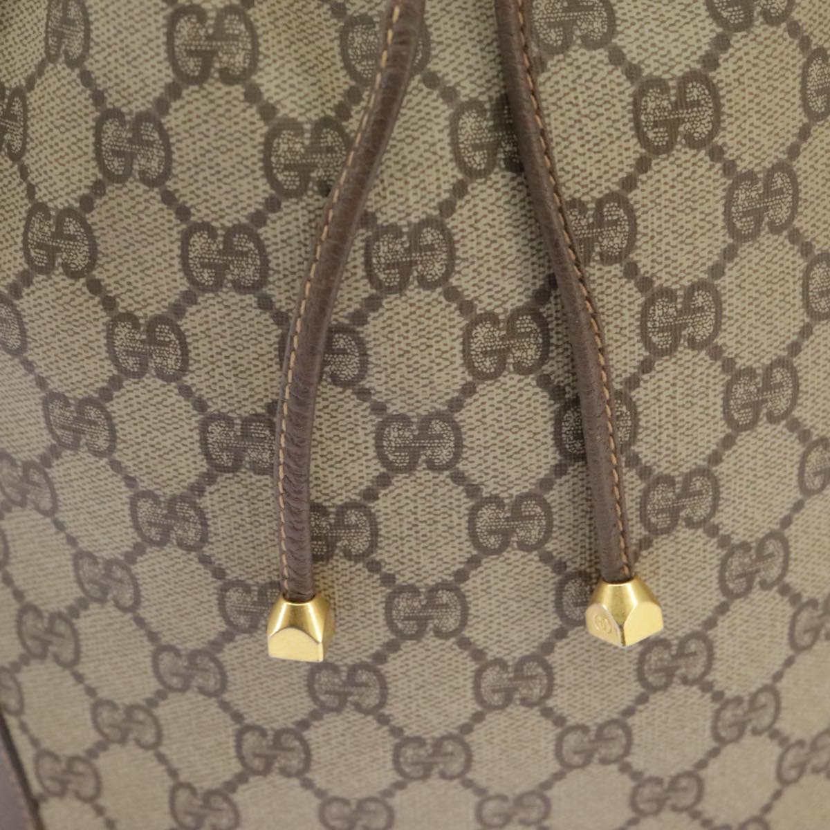 GUCCI GG Supreme Web Sherry Line Shoulder Bag PVC Beige 164 02 034 100148