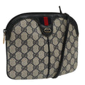 GUCCI GG Supreme Sherry Line Shoulder Bag PVC Navy Gold 904 02 047 100169
