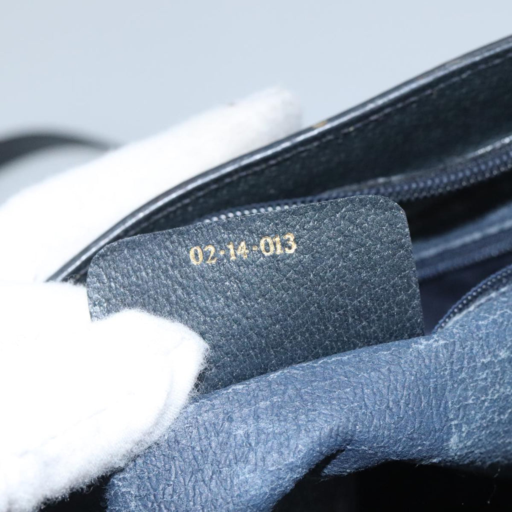 GUCCI GG Supreme Sherry Line Shoulder Bag PVC Navy Gold 02 14 013 100174
