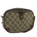 GUCCI GG Supreme Web Sherry Line Shoulder Bag PVC Beige 89 02 066 100175