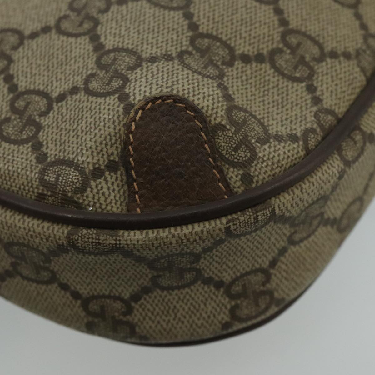 GUCCI GG Supreme Web Sherry Line Shoulder Bag PVC Beige 89 02 066 100175