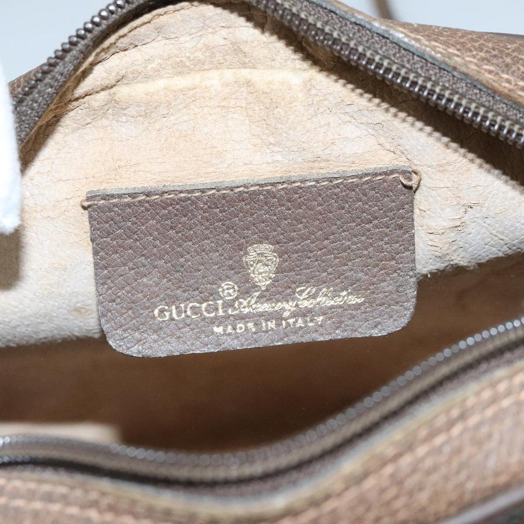 GUCCI GG Supreme Web Sherry Line Shoulder Bag PVC Beige 89 02 066 100175