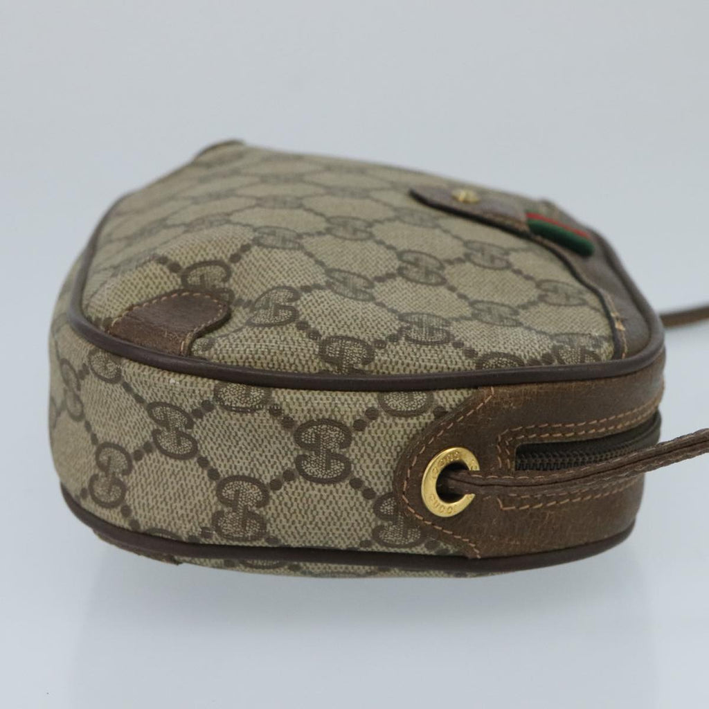 GUCCI GG Supreme Web Sherry Line Shoulder Bag PVC Beige 89 02 066 100175