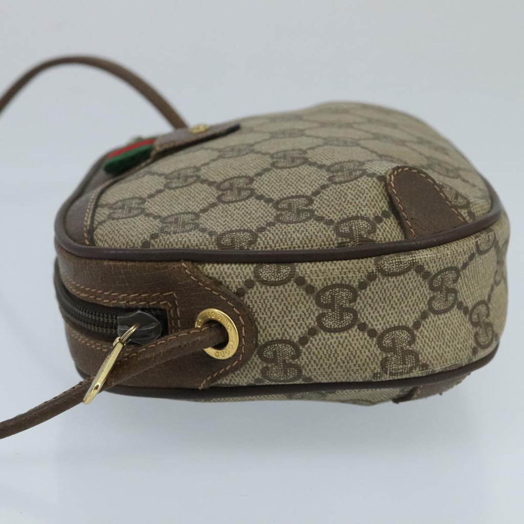 GUCCI GG Supreme Web Sherry Line Shoulder Bag PVC Beige 89 02 066 100175