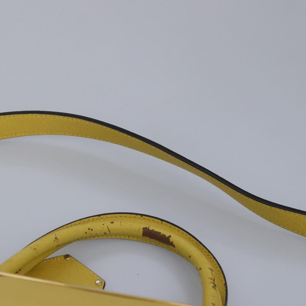 FENDI To joule Hand Bag Leather 2way Yellow Gold 100188