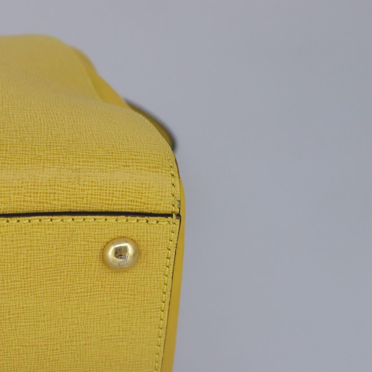 FENDI To joule Hand Bag Leather 2way Yellow Gold 100188